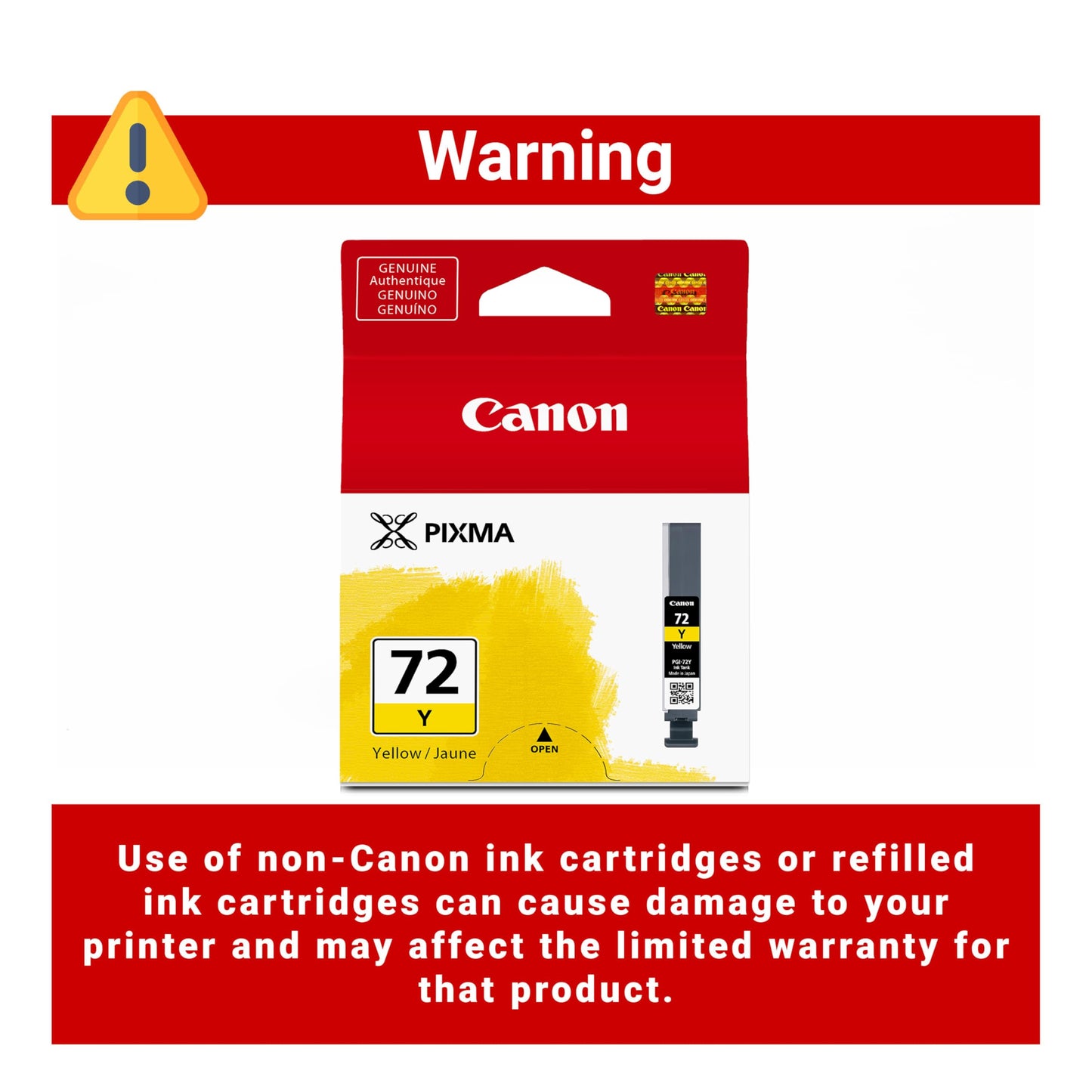 Canon PGI-72 Genuine Yellow Ink Tank, Compatible with PIXMA PRO-10 Printers