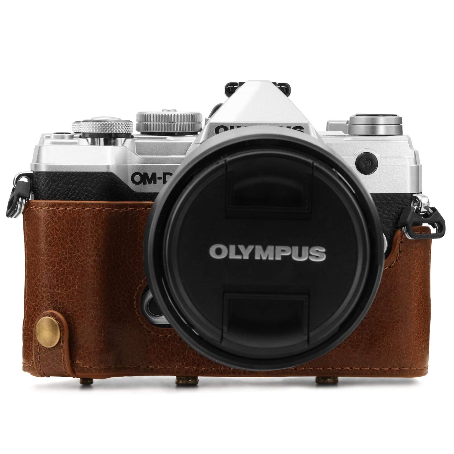 Megagear MG1863 Ever Ready Genuine Leather Camera Case Compatible With Olympus Om-D E-M5 Mark I?? - Brown