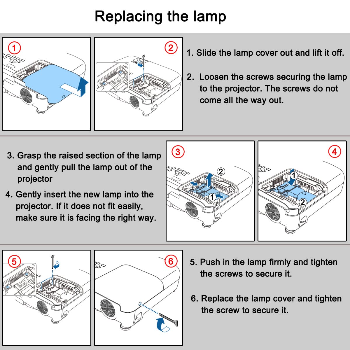 Litance Projector Lamp Bulb for Epson ELPLP97 ELPLP96 PowerLite Home Cinema 2250 2150 1060 880 660 VS250 Pro EX9240 2100 2200 760HD EX3260 VS260