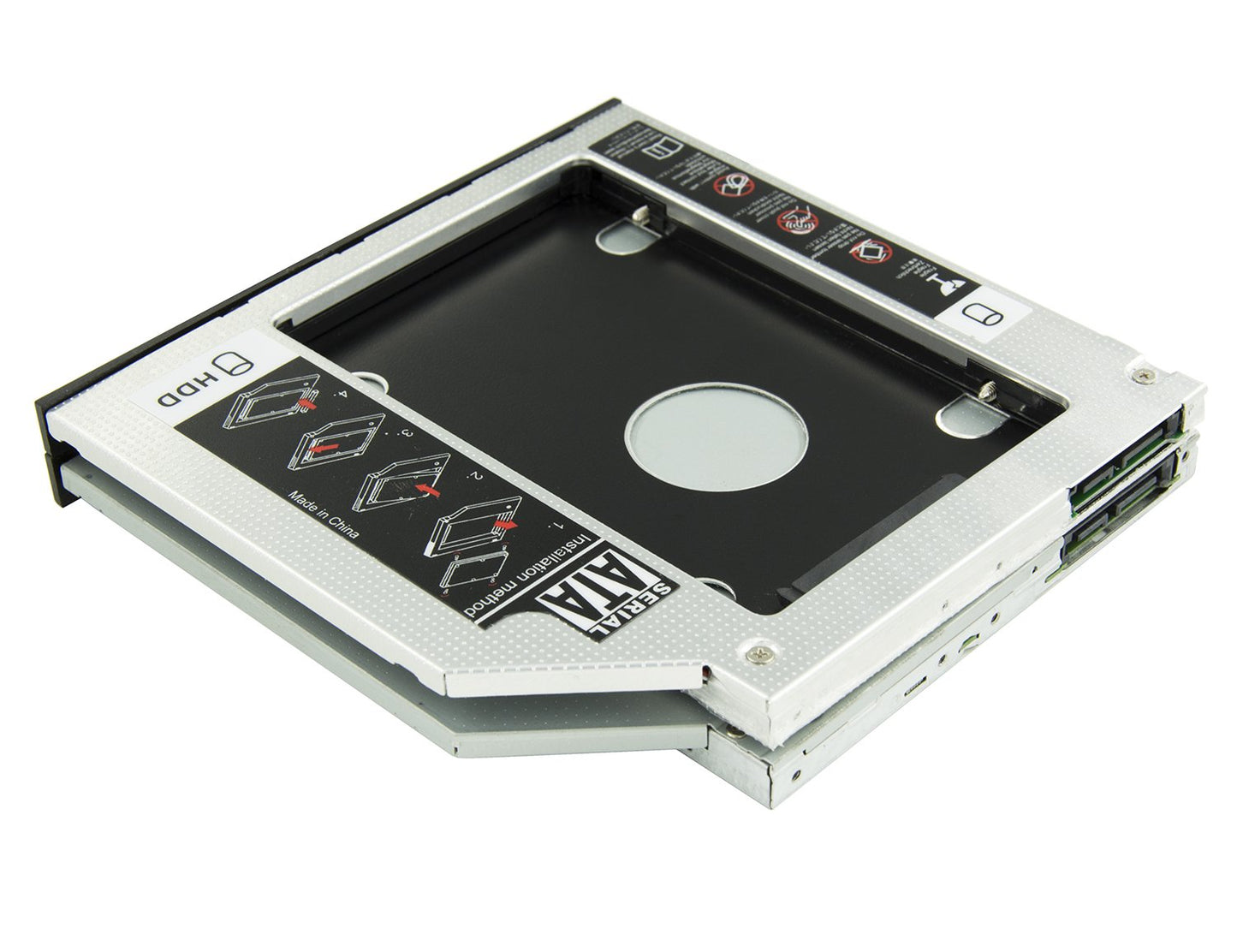 Highfine Universal 9.5mm SATA to SATA 2nd SSD HDD Hard Drive Caddy Adapter Tray Enclosures for DELL HP Lenovo ThinkPad ACER Gateway ASUS Sony Samsung