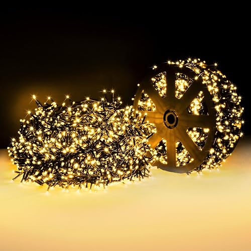 Areker 82ft 1000LED Christmas Lights Outdoor Indoor, Green Wire Christmas String Lights Plug in, Ultra Bright 8 Modes Waterproof Fairy Lights for Xmas