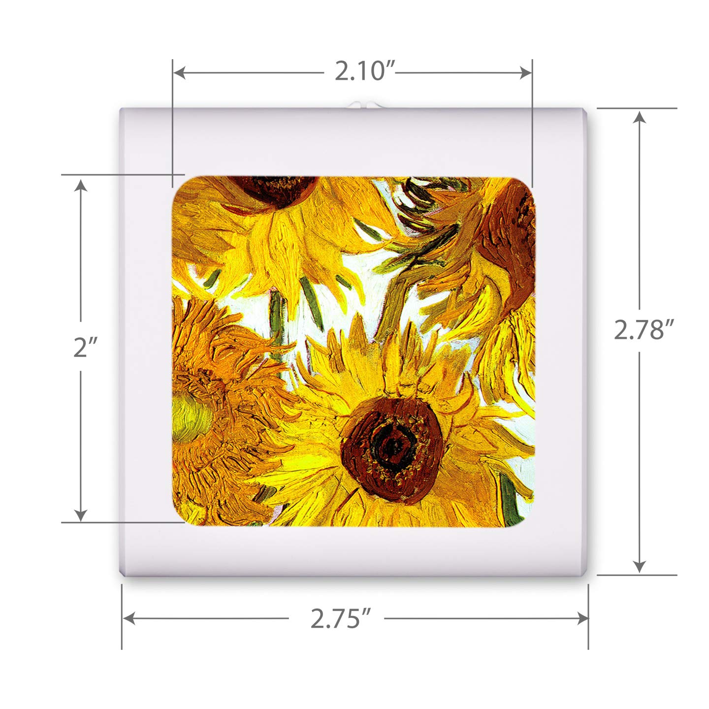 Art Plates Plug in Dimmable LED Night Light with Dusk to Dawn Auto Sensor, Adjustable Brightness, Warm Light, Auto On-Off Nightlight for Bathroom