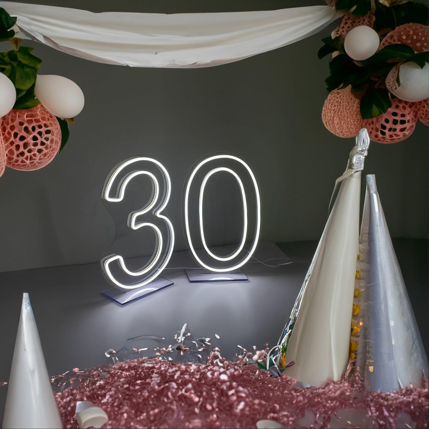 LED Neon Signs Number 0 Birthdays Decor Neon Lights Party USB Plus Battery Case Light up your baby's birthday with our Neon Number Zero Sign (Number