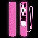 LEFXMOPHY Hot Pink Cover for 2023 TCL RC813 FMB1 / RC902V FMR1 / RC923 Voice Remote, Silicone Cover for TCL Q6 Q7 QM8 S4 S3 Series Google TV Remote