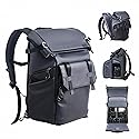 llano 25L Camera Backpack, Camera Bag for Sony Canon Nikon Drone, DSLR Mirrorless Bag for Photography, Expanable Rolltop Travel Backpack, 15,6"