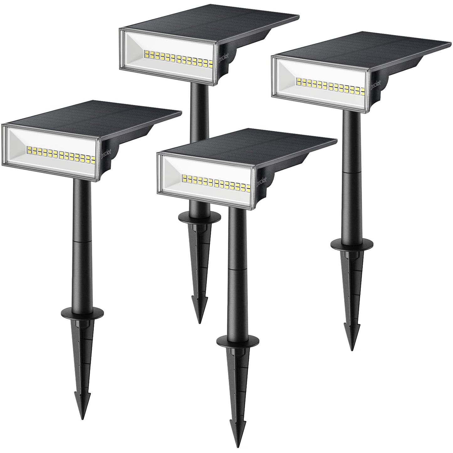 Consciot Solar Lights Outdoor, 6500K Daylight Solar Spotlights, Waterproof Landscape Lighting for Yard, Garden, Tree, Pathway, House, Patio, Outdoor