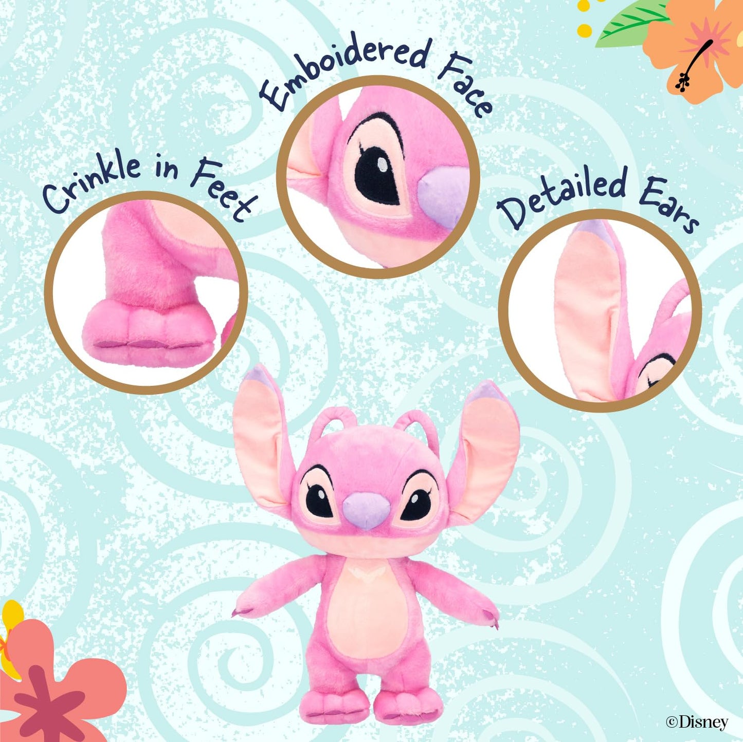 KIDS PREFERRED Disney Baby Lilo & Stitch Angel Soft Huggable Stuffed Animal Cute Plush Toy for Toddler Boys and Girls, Gift for Kids, Pink Angel 15…