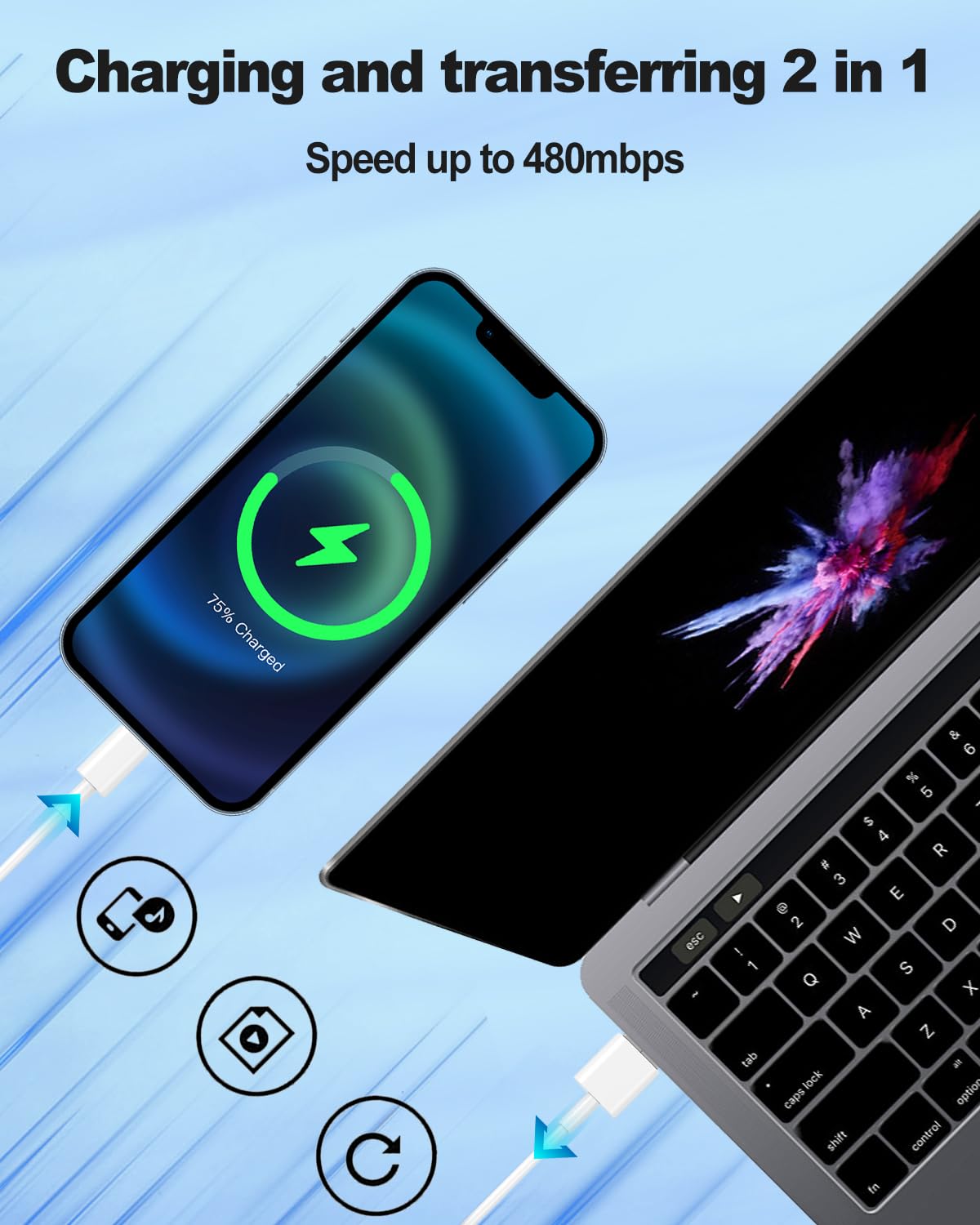 10FT Car Carplay Cable, Long 10 Foot Car Charger Cord, USB A to Lightning Cable Compatible for Apple iPhone 14 13 12 11 Pro Max XR XS X 8 7 6 Plus SE