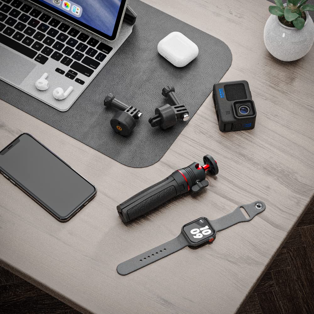 SUREWO Quick Release Base Mount Kit for GoPro,Magnetic Suction & Swivel Lock Adapter Compatible with GoPro Hero 13 12 11 10 9 8 7 6 5 Black,DJI Osmo