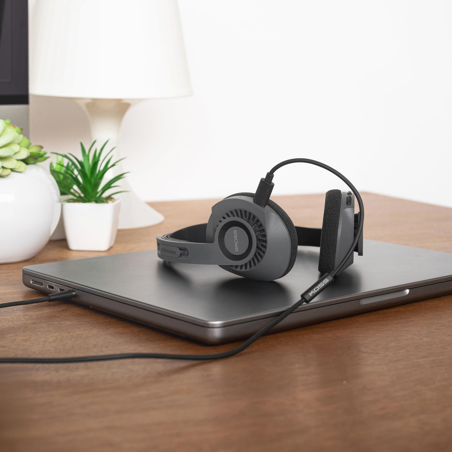 Koss KUSB-50 Analog Audio Pass Through Cord for KPH30 Wireless and Porta Pro Wireless, in-Line Microphone and Audio Remote, USB-C to 3.5mm, Black