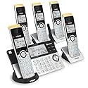 VTech Super Long Range 5 Handset DECT 6.0 Cordless Phone for Home with Answering Machine, 2300 ft Range, Call Blocking, Bluetooth, Headset Jack, Power