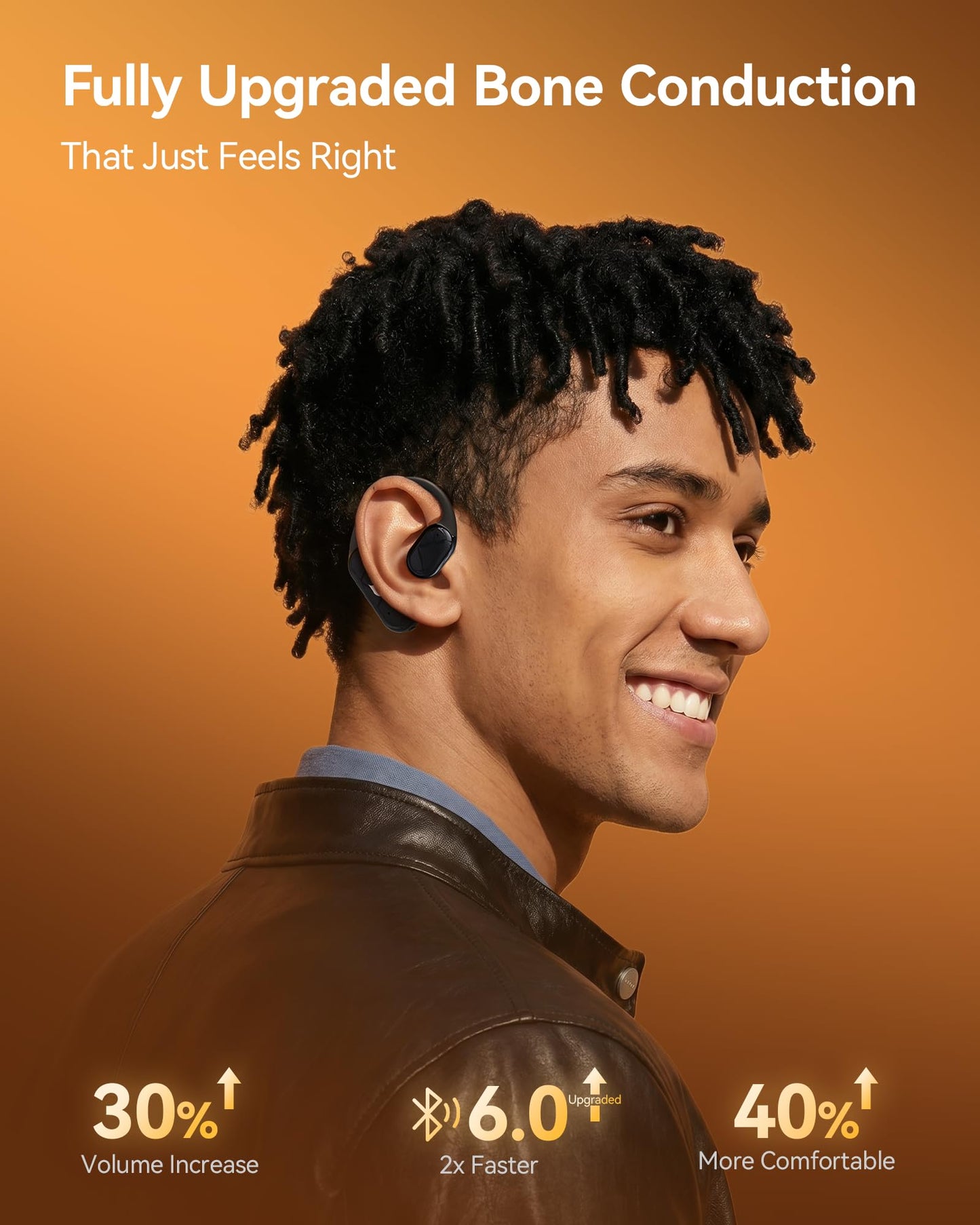 DEMICEA Gen 2 Open Ear Headphones - True Bone Conduction Wireless Earphones, Bluetooth 6.0, Tuned for Audio, Fit for Running, Yoga, Up to 60H Playtime