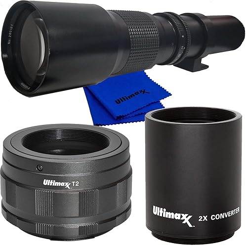 Ultimaxx 500mm f/8 Preset Telephoto Lens for Nikon Z7, Z7 II, Z6, Z6 II, Z5, Z50 Mirrorless Cameras & Other Z-Mount Cameras with Basic Accessory