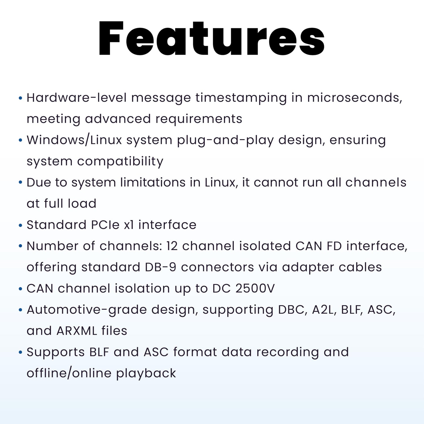 TOSUN Technology - Auto Grade - 12-Way CAN FD to PCIe Interface