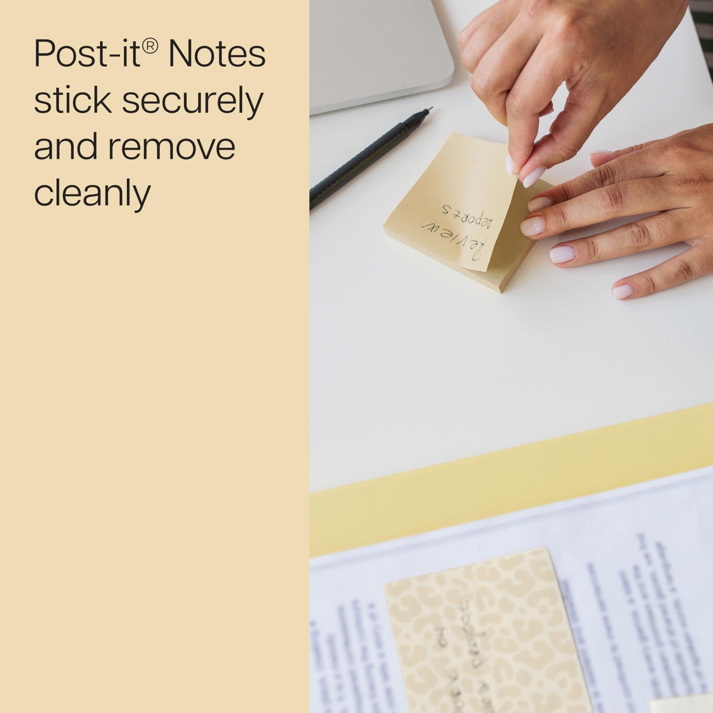 Post-it Polished Patterns, 3 x 3 in, 3 Sticky Notes Pads