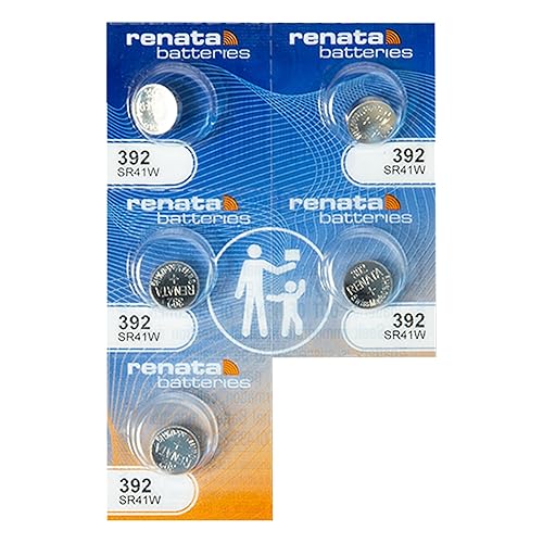 Renata Batteries 392 Silver Oxide Watch Battery (5 Pack)