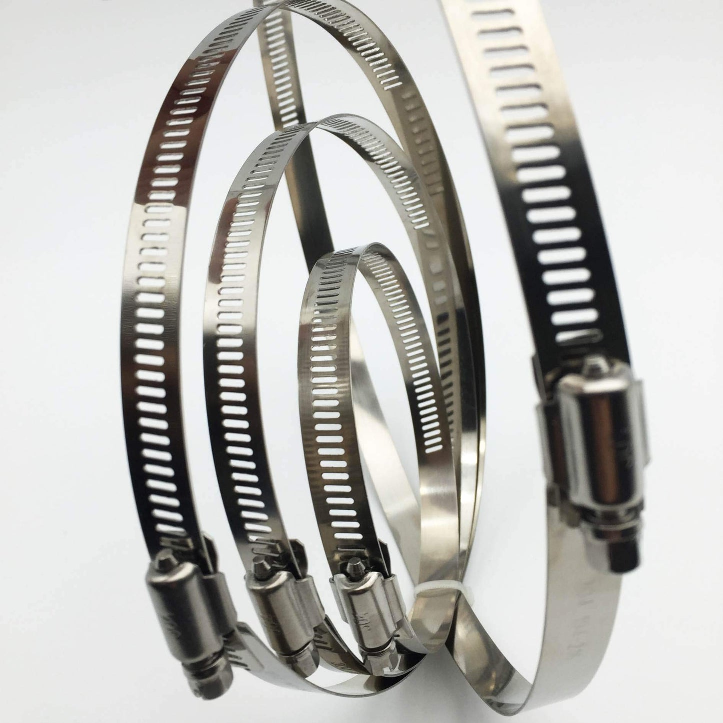 EesTeck 4Pcs 3" Adjustable 304 Stainless Steel Duct Clamps Hose Clamp Pipe Clamp Air Ducting Clamp worm drive hose clamps ?65mm-89mm?