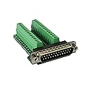 Twinklebay Connector Db25 D-sub Male Plug 25-pin Port Terminal Breakout PCB Board