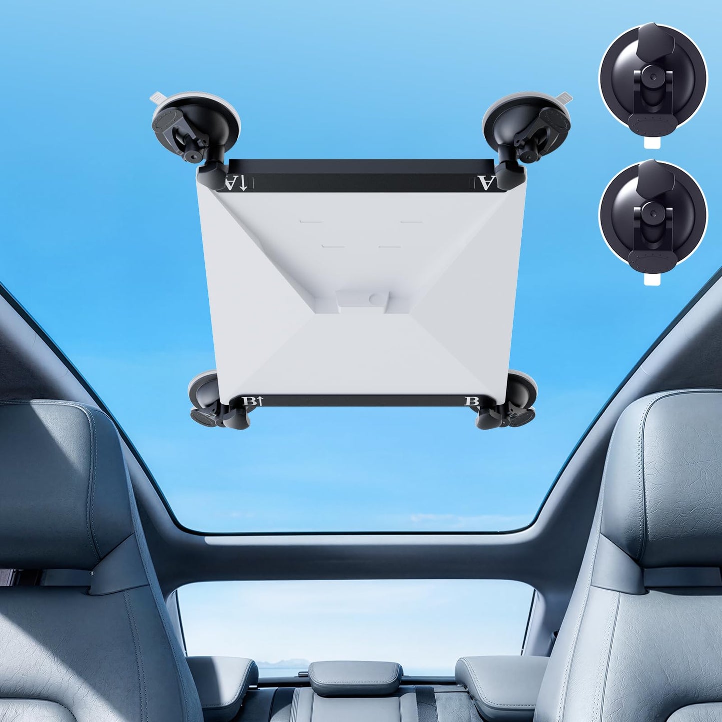 vutnuny Starlink Mini Mount, Starlink Mini Suction Cup Mount for Car Windows & Sunroofs, Secure Mounting Kit with 2 Spare Cups & Anti-Slip