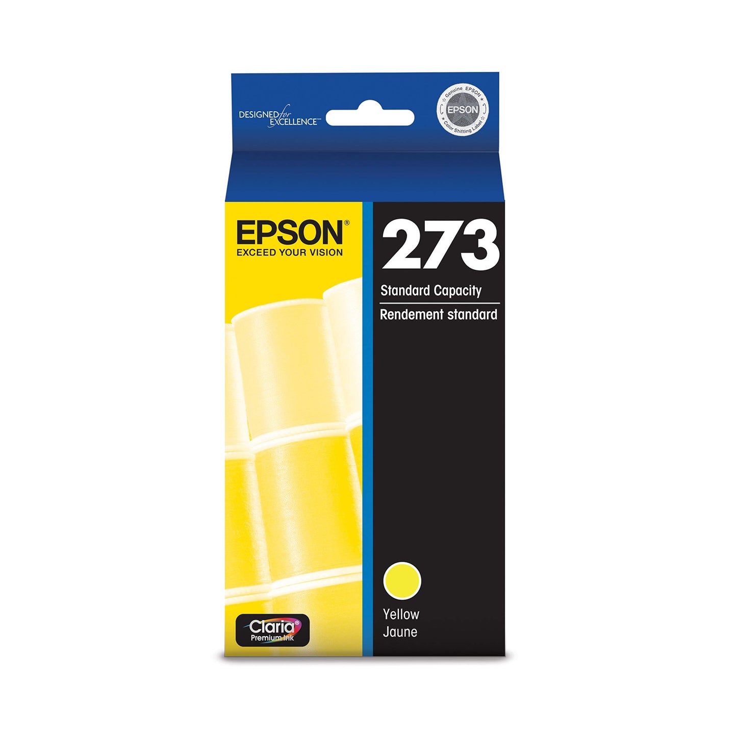 Epson 273 Claria Ink Standard Capacity Yellow Cartridge (T273420-S) Works with Expression Premium XP-520, 600, 610, 620, 800, 810, 820