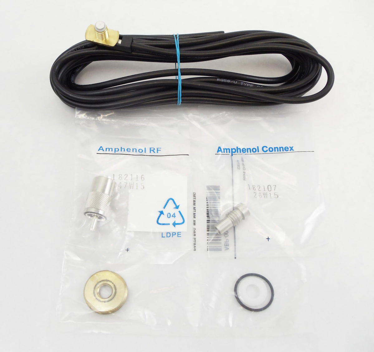 PCTEL Maxrad - 3/8"-3/4" Hole Thick Plate Brass Mount Antenna