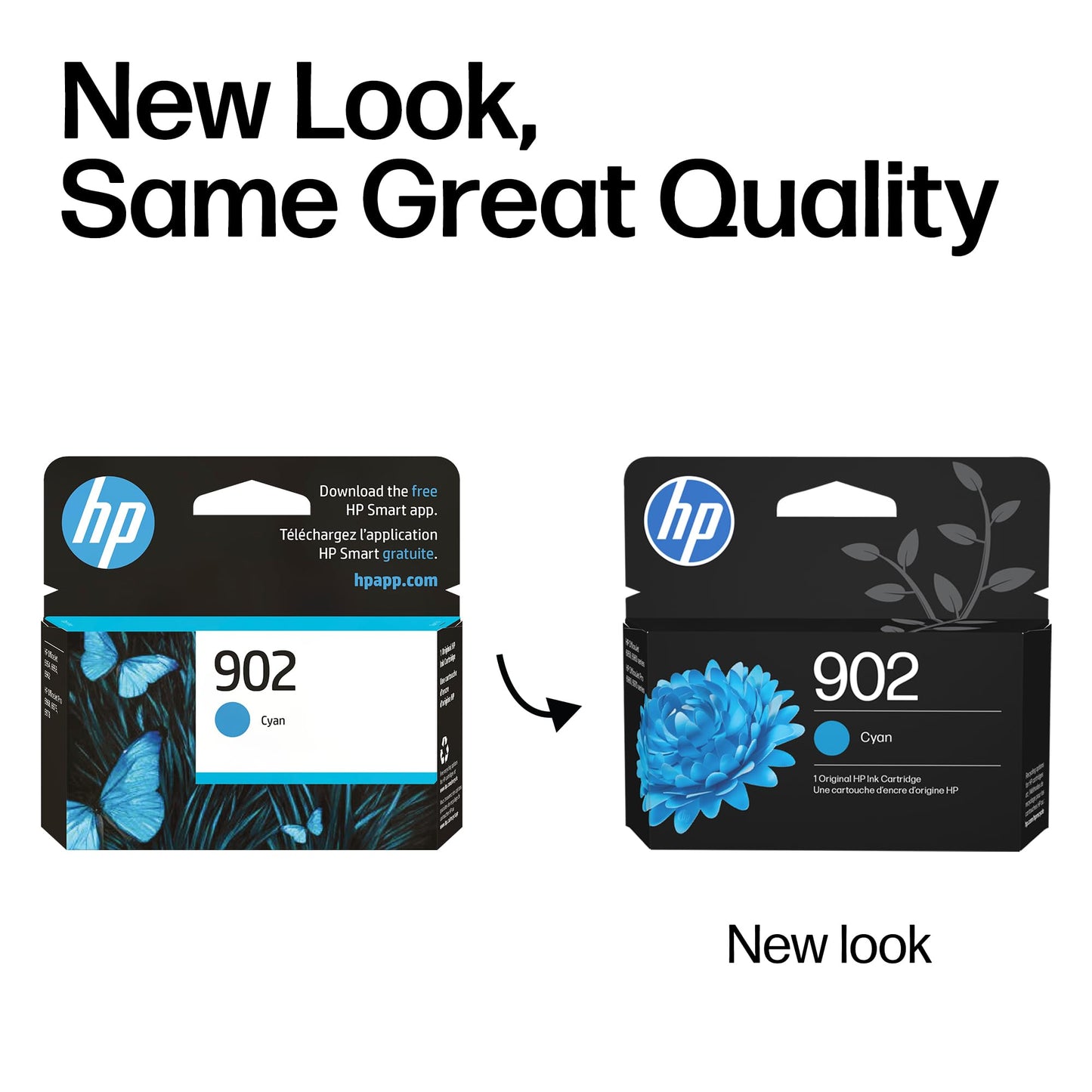 HP 902 Cyan Ink Cartridge | Works with OfficeJet 6950, 6960, Pro 6960, 6970 Series | T6L86AN