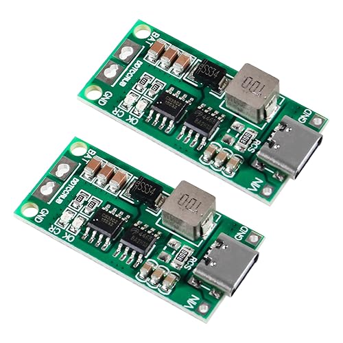 2PCS USB C BMS Step-up Boost Module 2S 3S 4S 1A 2A 4A 18650 Lithium Battery Charger Board for Li-Po Polymer Power Bank (3S 1A)