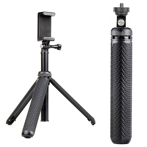 Extendable Selfie Stick/Handgrip/Monopod/Tripod for GoPro Hero 13 12 11 10 9 8 7 6 5 4 3 2 Session 2018, ACASO, EK5000 EK7000/SJCAM SJ4000 SJ500