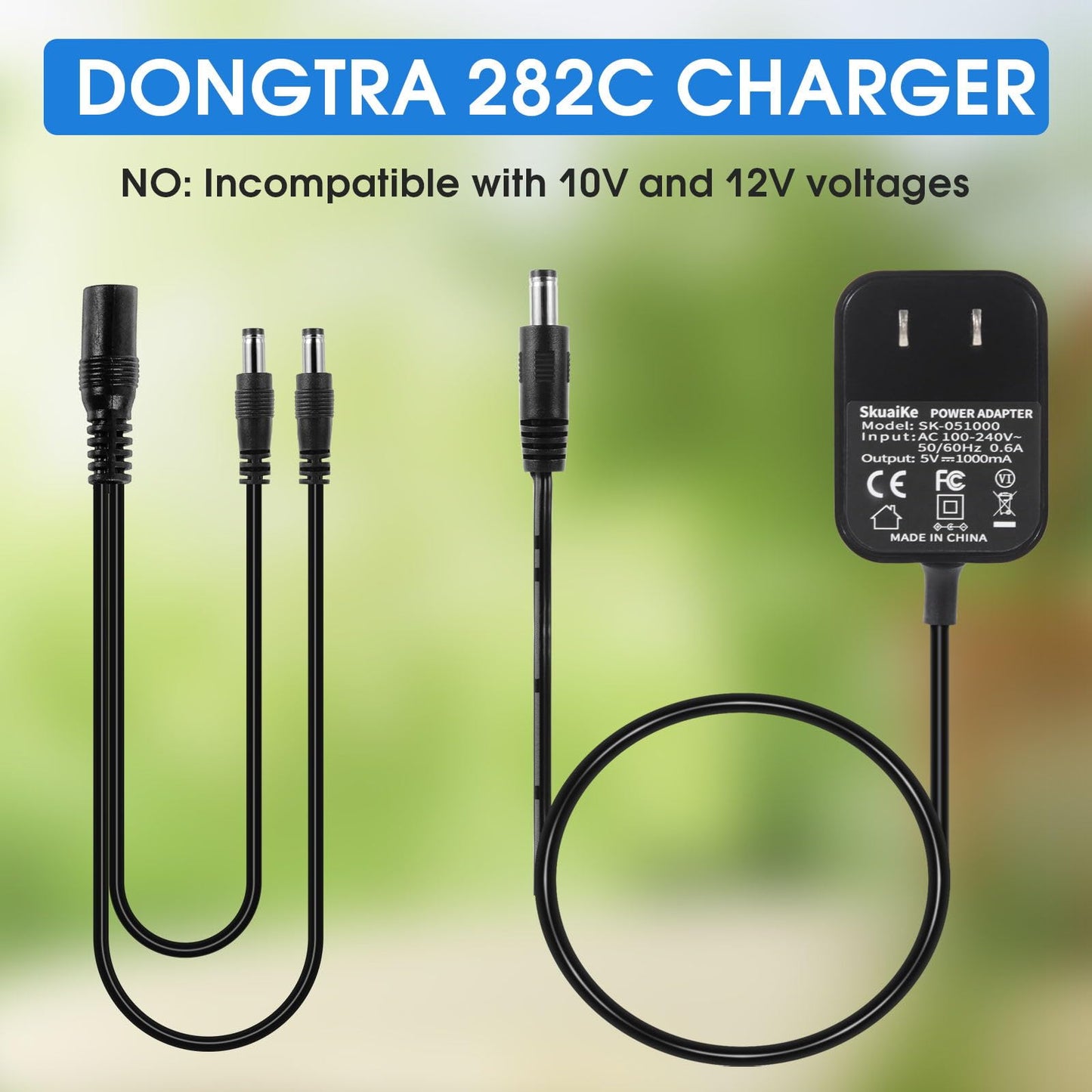 for iq Plus Power Supply is Compatible with YS300, YS600, EF-3000, 280C, 282C, 200C, and 202C. dogtra Charger with the Dogtra 5-5 Splitter Cable.