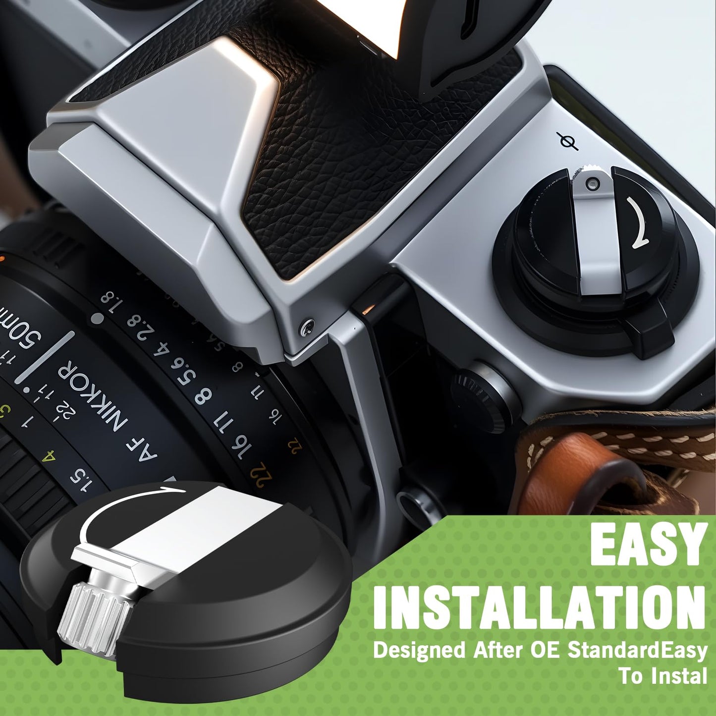 eTone Original Rewind Knob Replacement Kit for Niken Film Camera, Compatible with FM FM2 FE FE2 FA FM3A Series