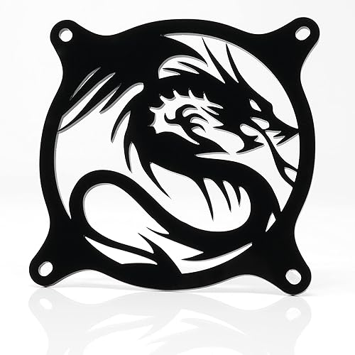 Custom Acrylic Flying Dragon Computer Fan Grill 200mm
