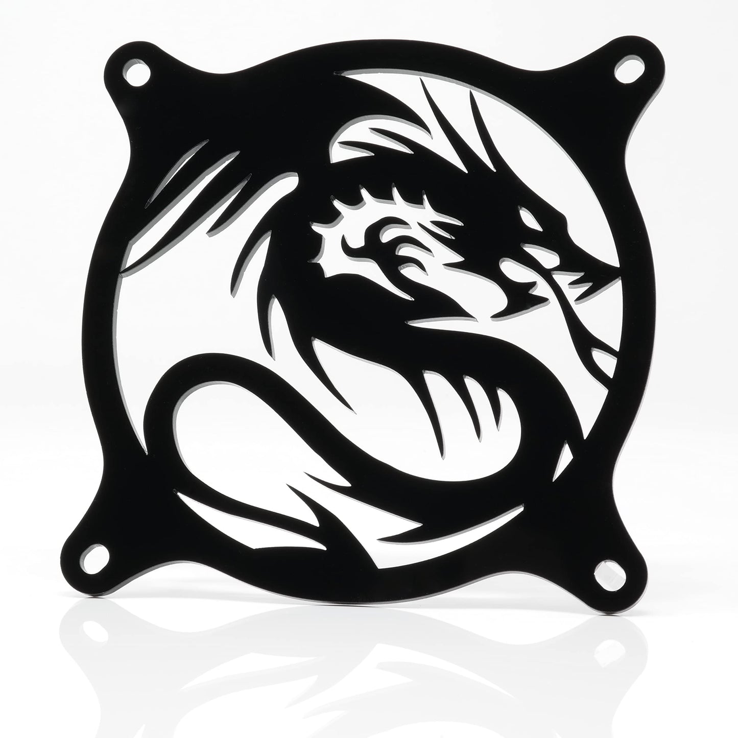 Custom Acrylic Flying Dragon Computer Fan Grill 200mm