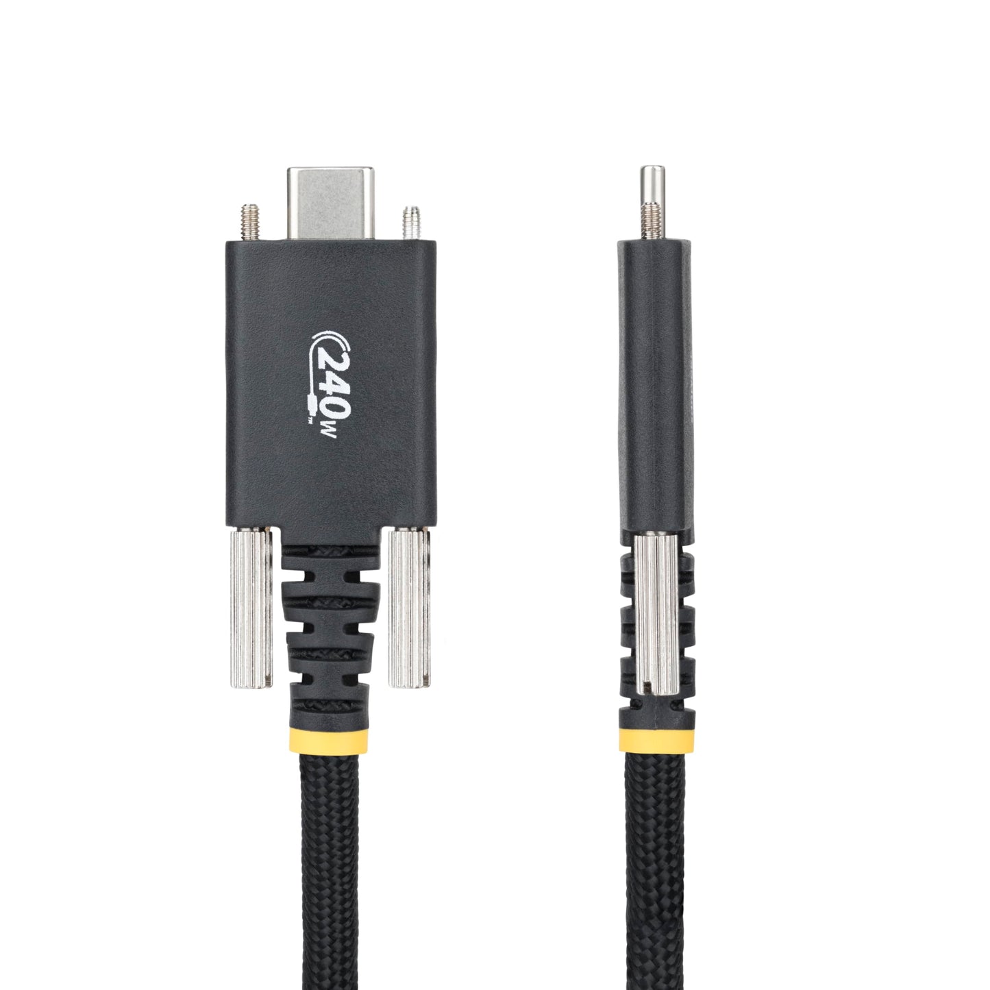 StarTech.com 10ft (3m) USB-C Charging Cable, Durable and Ultra-Flexible, Side Screw Locking, 240W (5A) PD EPR, USB 2.0 Laptop Charger Cable, USB-IF