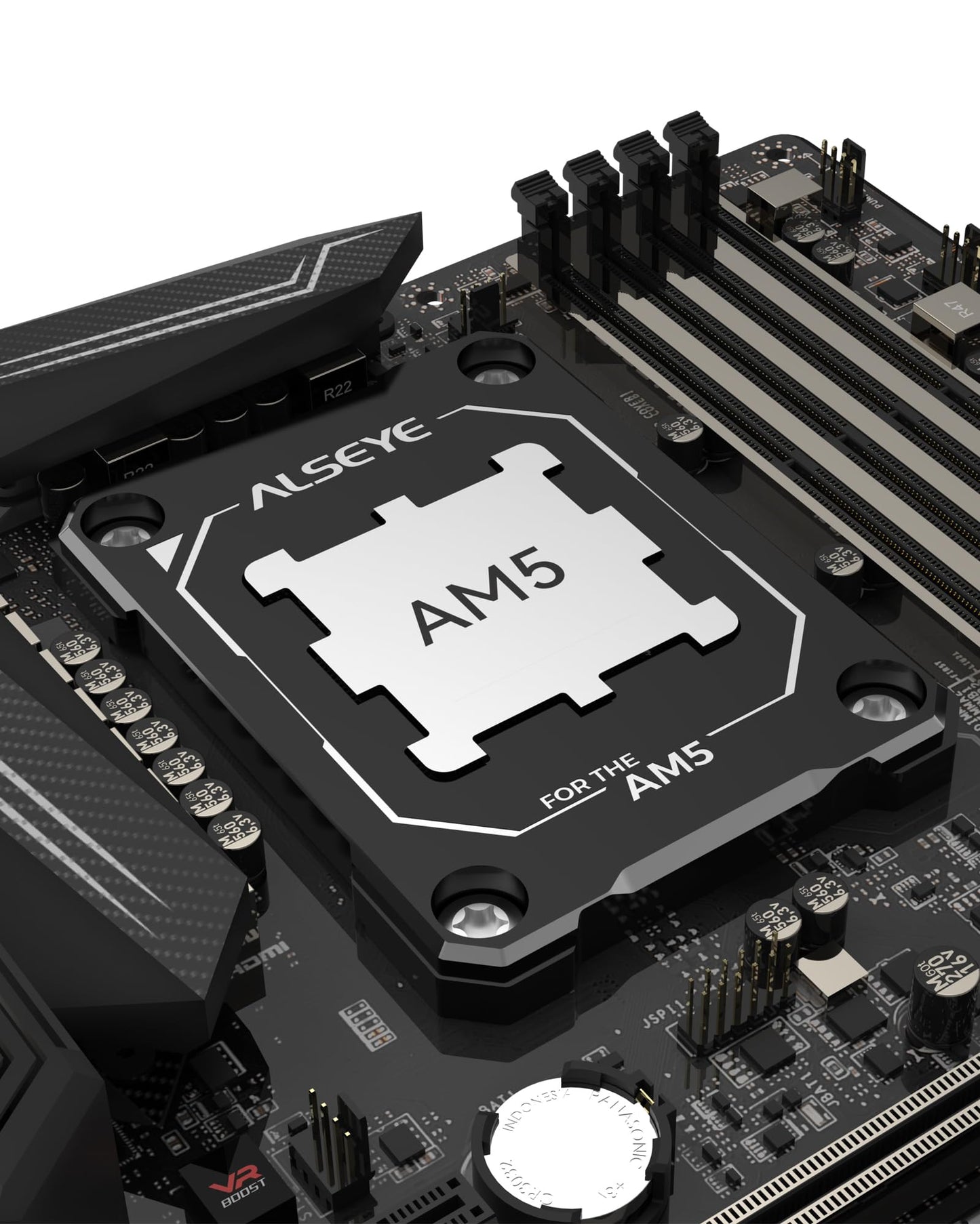 ALSEYE CPU Contact Frame for AM5 Retrofit Kit, Anti-Bending Buckle for AMD AM5 CPU (Black)