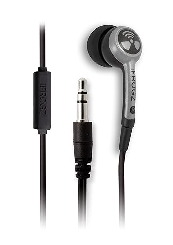 Earpollution EPD33-MIC-SILVER Plugz Earbuds with Mic - Retail Packaging - Silver
