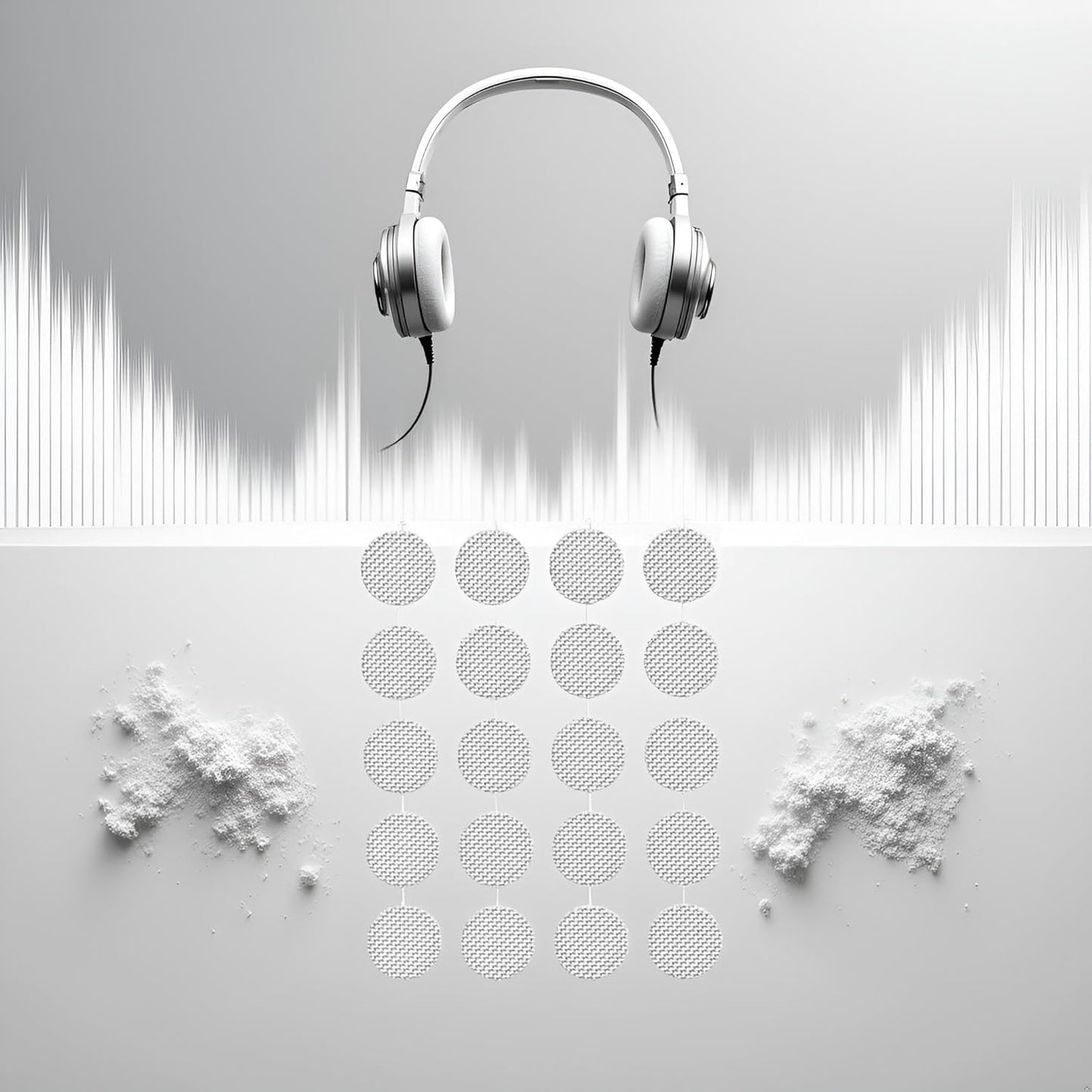 Myuiao 20 Pcs/Set Silver Earbuds Filters - Earbud and in-Ear Headphones Earphone Mesh, Earbud and in-Ear Headphones Protective Filters (4mm)