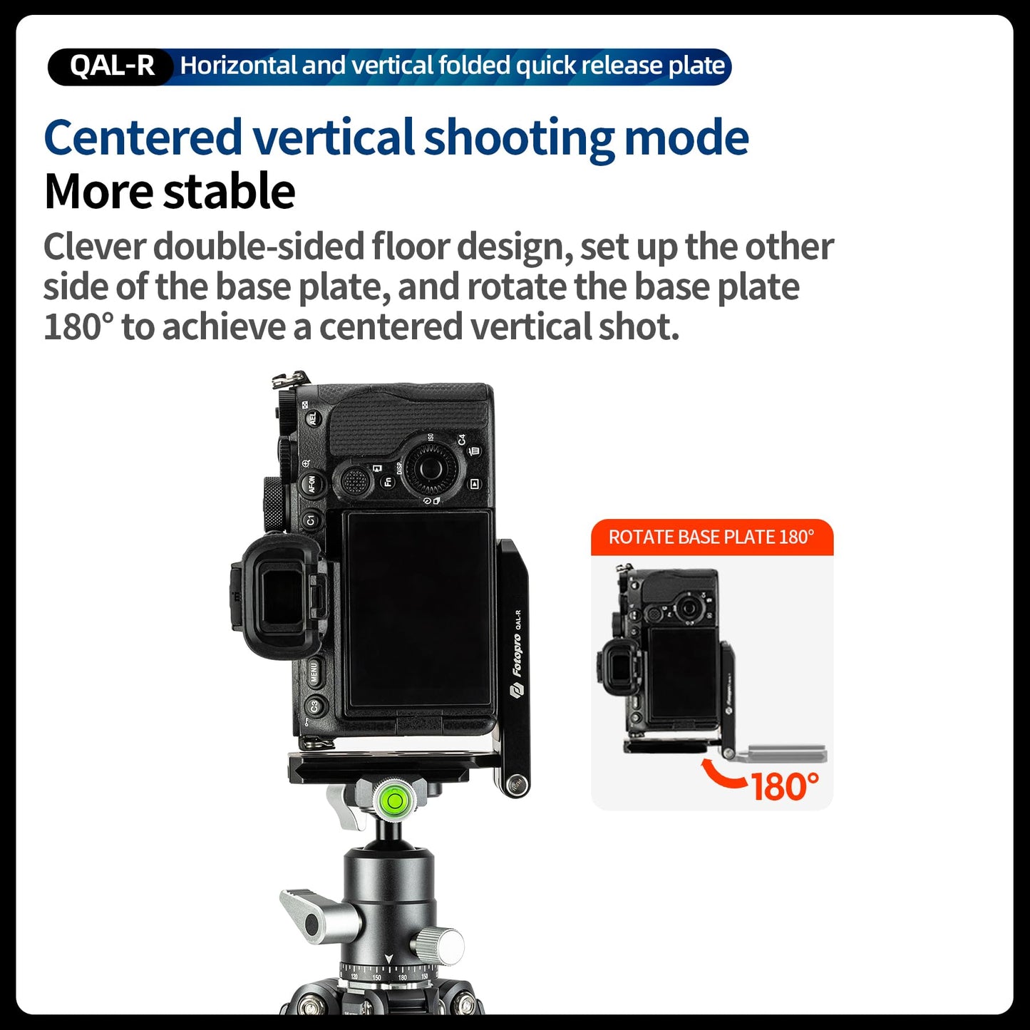 Fotopro DSLR Camera L Bracket Vertical Horizontal Switching Foldable Tripod Quick Release Plate for DSLR Camera Fluid Heads Stabilizer Tripod Monopod