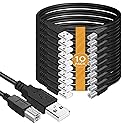 (10-Pack) USB A to B Printer Cable 10-ft., High Speed Scanner Printer Cord Compatible for HP Canon Dell Epson Brother Lexmark Xerox Samsung Piano DAC