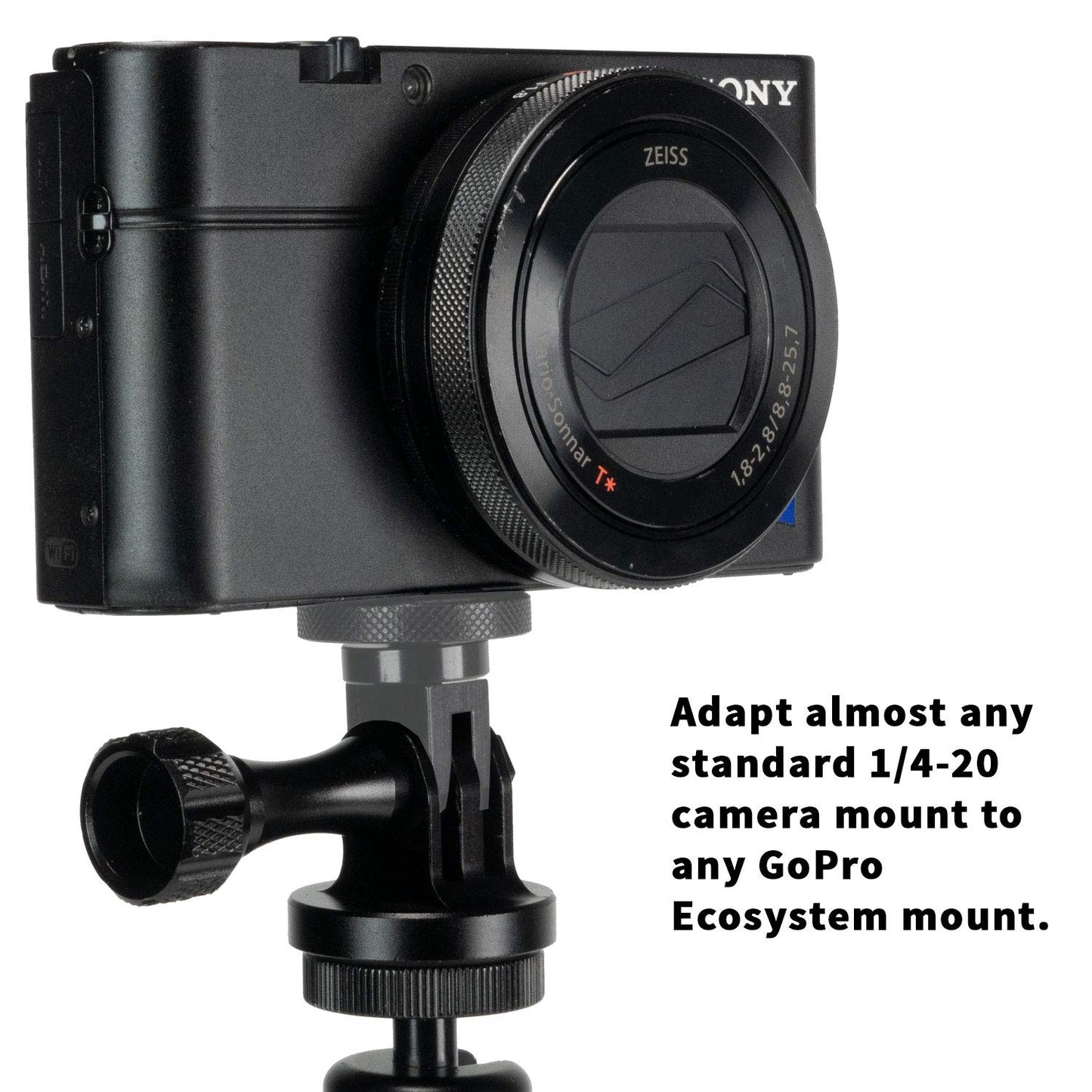Camera Mount Adapter for GoPro 11/10/9/MAX& Insta360 X3/X2/X/RS/R Ecosystem - ¼-20 Conversion Adapter for GoPro/Insta360 Mounting System- Full 100%