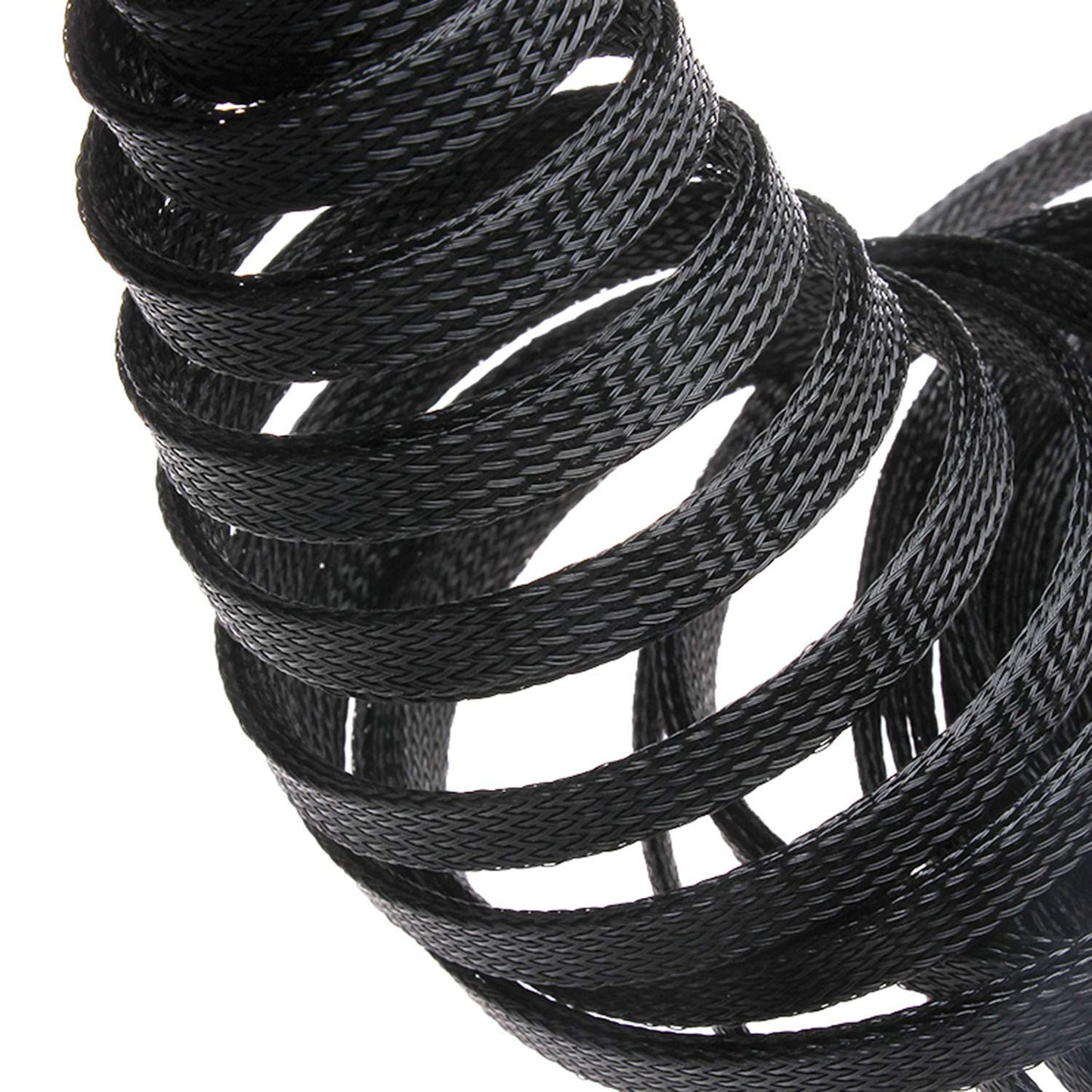 DGZZI Braided Wire Sleeve 16.4ft 1/2 Inch Flame-Retardant Black Expandable Braided Cable Sleeving for Automotive Wire Audio Video and Other Home