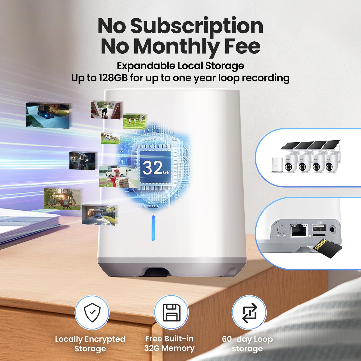 SOLIOM- 5MP Security Cameras Wireless Outdoor, No Subscription & Solar Powered,4-Cam Pack Cameras for Home Security with 360° Auto Motion Tracking, 3K