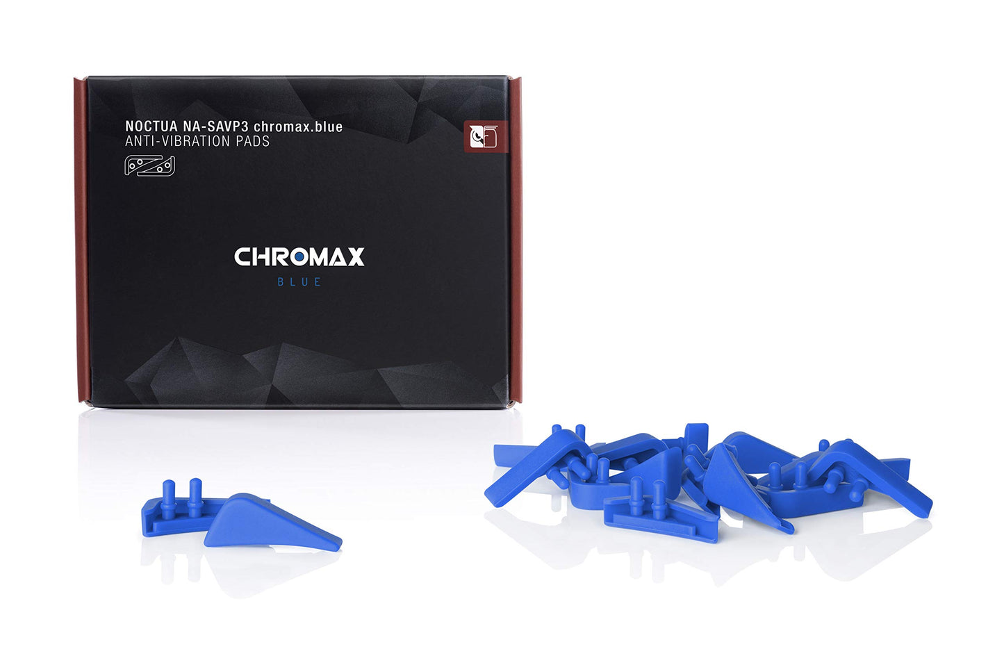 Noctua NA-SAVP3 chromax.Blue, Anti-Vibration Pads for Noctua NF-A15 140mm Fans (16-Pack, Blue)