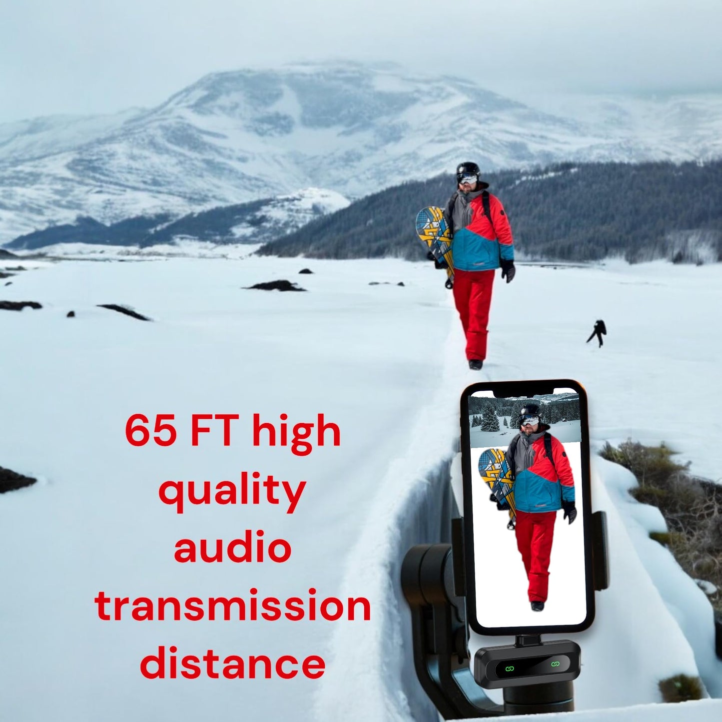 2-Pack Wireless Mini Microphone for iPhone 15,16,17, Lavalier Microphone for Video Recording, 2 In 1 Noise Reduction Lapel Mic For Android, Ipad, PC