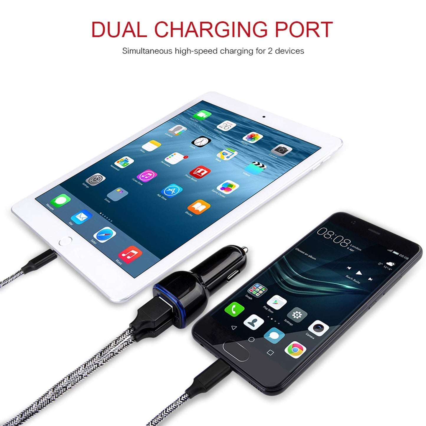 Short Micro USB Cable 2-Pack, 1.6+3FT Phone Charger Power Cords Android Fast Charging Cables Compatible with Samsung Galaxy J7 S6 S7 Edge J3,Note 3 4