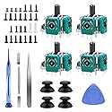 DUXICEPIN Kit for P5 Controller,39 PCS P5 controller Joysticks Part Replacement Thumbsticks with Repair Screwdriver Kit for P5 controller DualSense