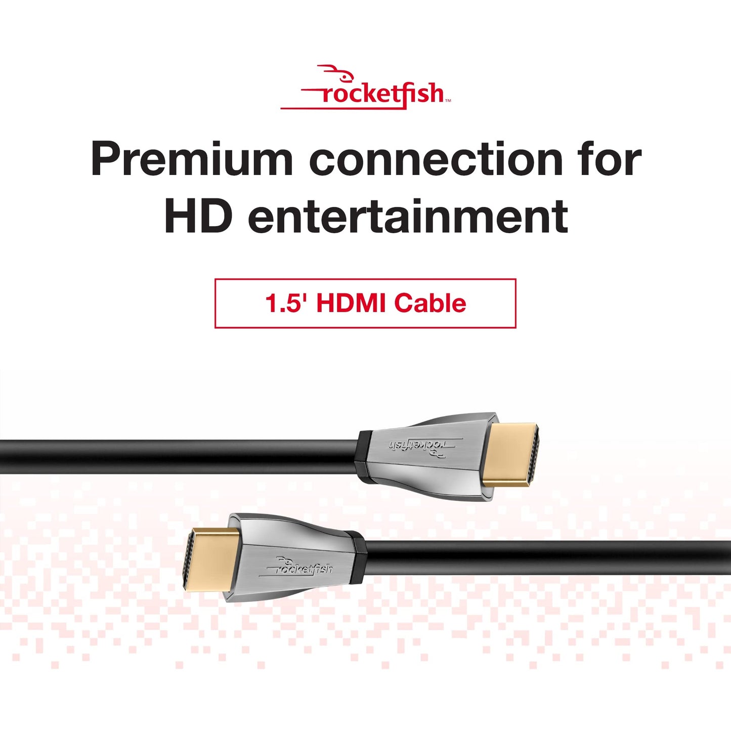 Rocketfish 4K UltraHD/HDR In-Wall HDMI Cable - 1.5' Supports 4K Ultra HD & Dolby Atmos - Premium Quality for HDR & Audio