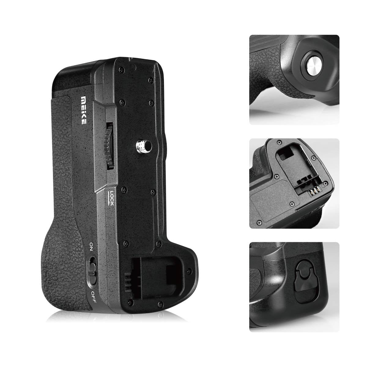 Meike MK-A6500 Pro Battery Grip Built-in Remote Controller Up to 100M to Control Shooting Vertical-Shooting Function for Sony A6500 Mirroless Camera
