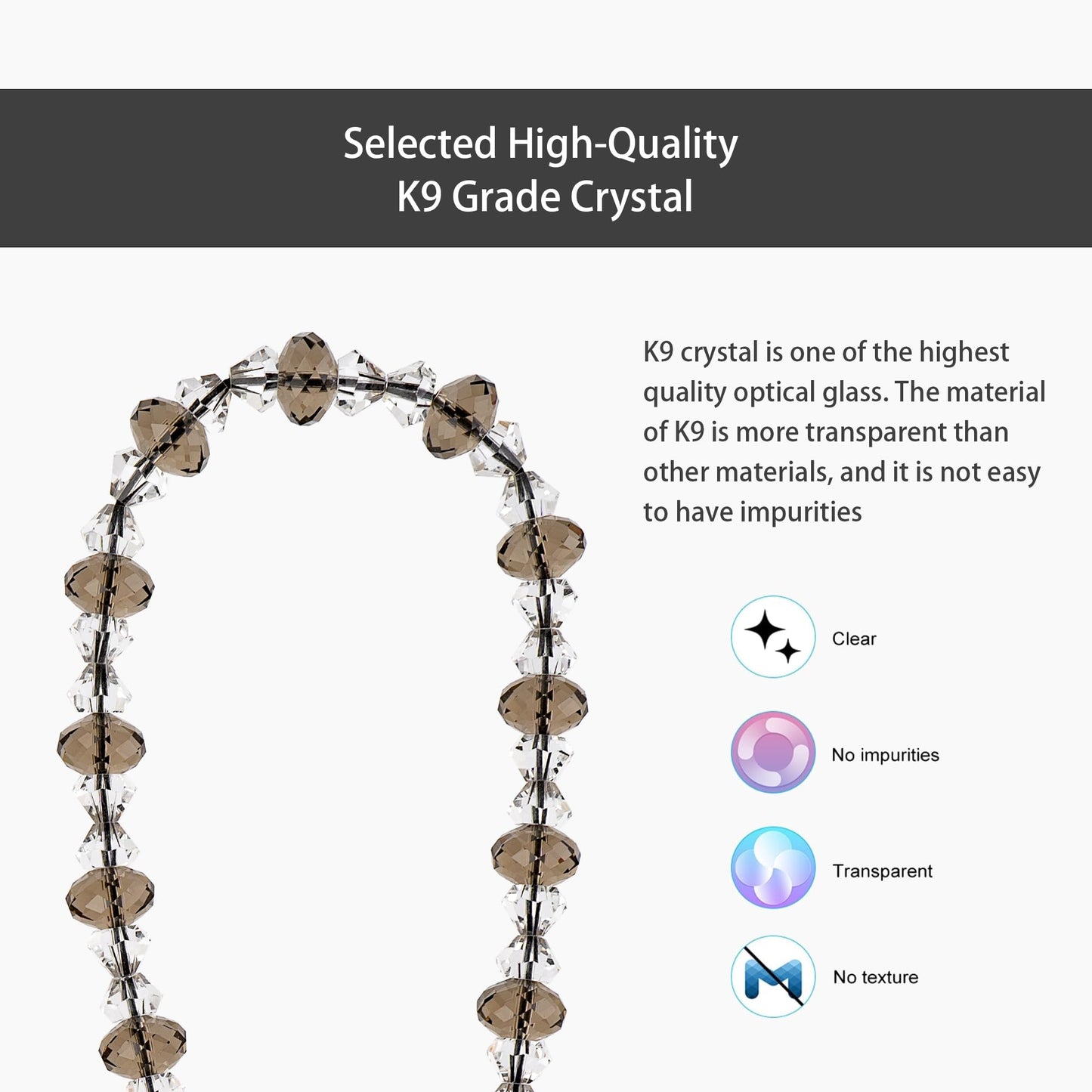 SENLLY Wristlet Phone Lanyard Charm, Selected K9 Crystal Wrist Strap, Use Stainless Steel Hardware, Jewel Gift for Women