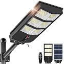 OKPRO 6000W Solar Lights Outdoor, 6500K Solar Street Light IP66 Waterproof, Solar Security Flood Lights Motion Sensor with Remote Control for Yard