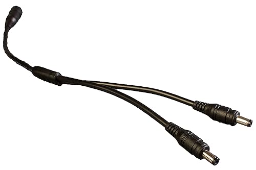 LEDUPDATES Heavy Duty DC Splitter Cable for 12v 24V Power Supply Driver AC Adapter LED Light and Security Camera (1 to 2 Cable) 18 AWG Gauge